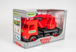 Авто Tigres Middle truck Кран (червоний) в коробці (39487)